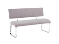 Banc design Mobenze siège con divanetto a 3 posti in piètement cromato e dossier au revêtement in tessuto grigio YHUX73545