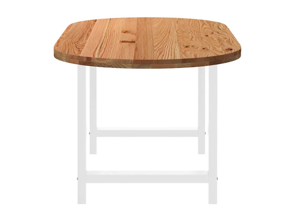 Tavolo da pranzo marrone chiaro Mobenze de chêne massiccio ovale BFTC27486